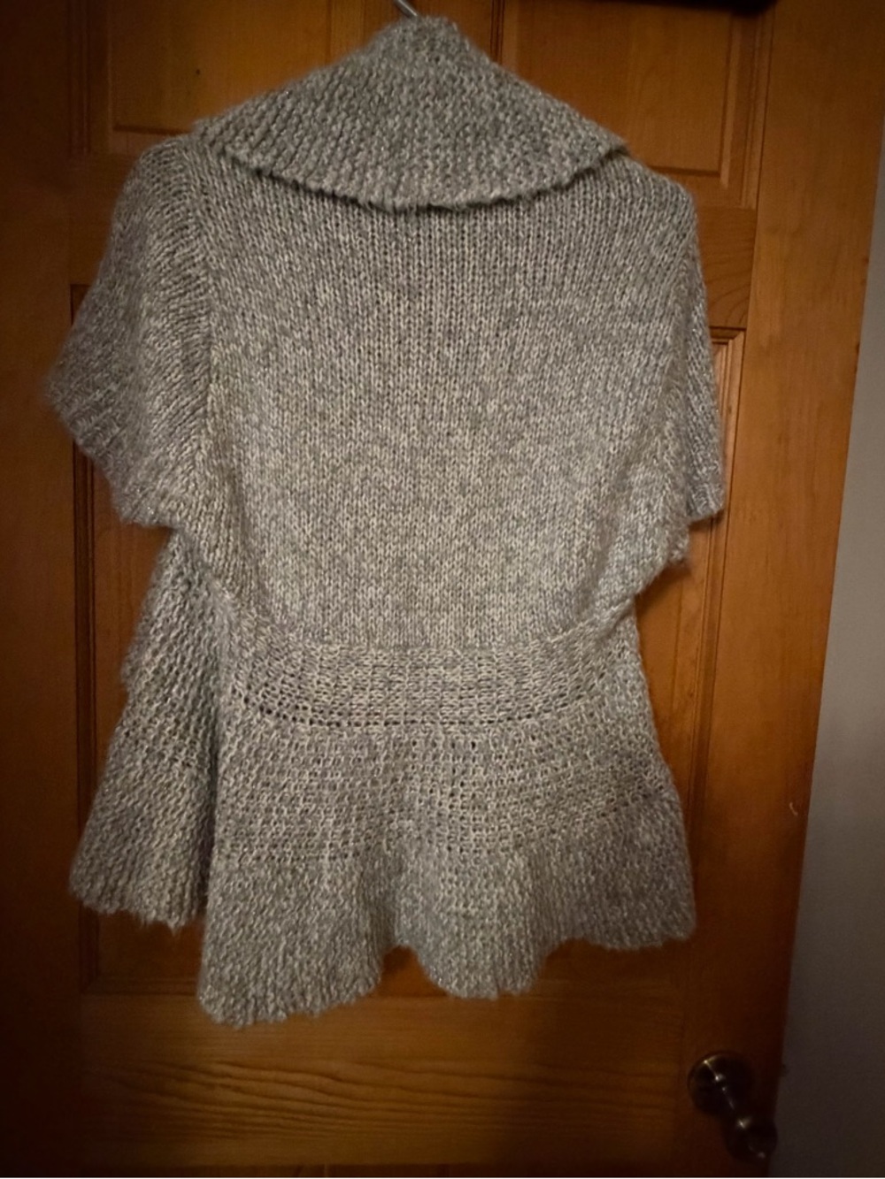 Decree Gray Ruffle Open-Front Cardigan - Picture 3 of 3